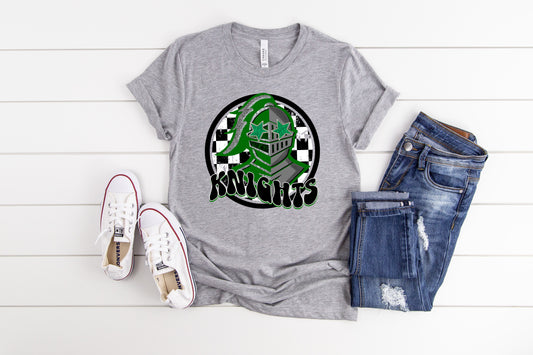 Knights Checkered Preppy Graphic Tee