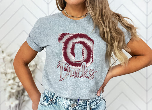 Ducks Faux Embroidery Graphic Tee