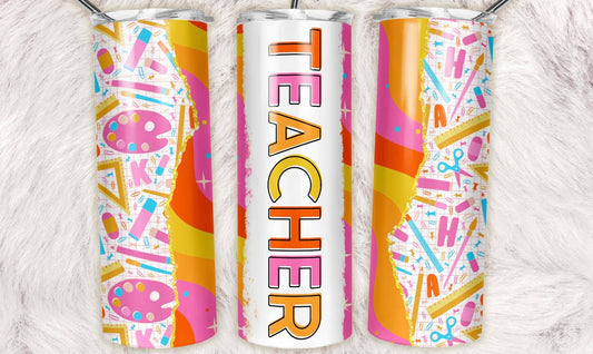 Teacher Completed 20oz Skinny Tumbler