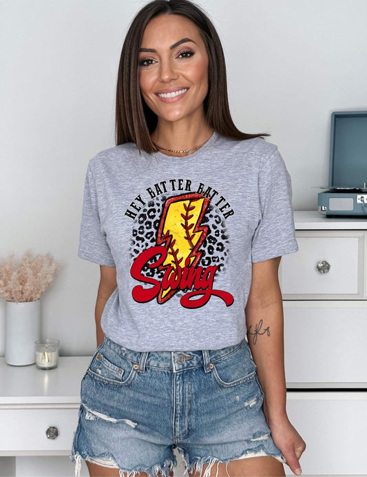 Hey Batter Batter Swing Graphic Tee