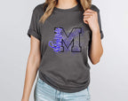 Mustangs Blue All Of Over Splatter DTF Transfer - Merch Girls