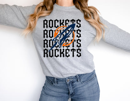 Rockets Repeating Mascot Graphic Tee
