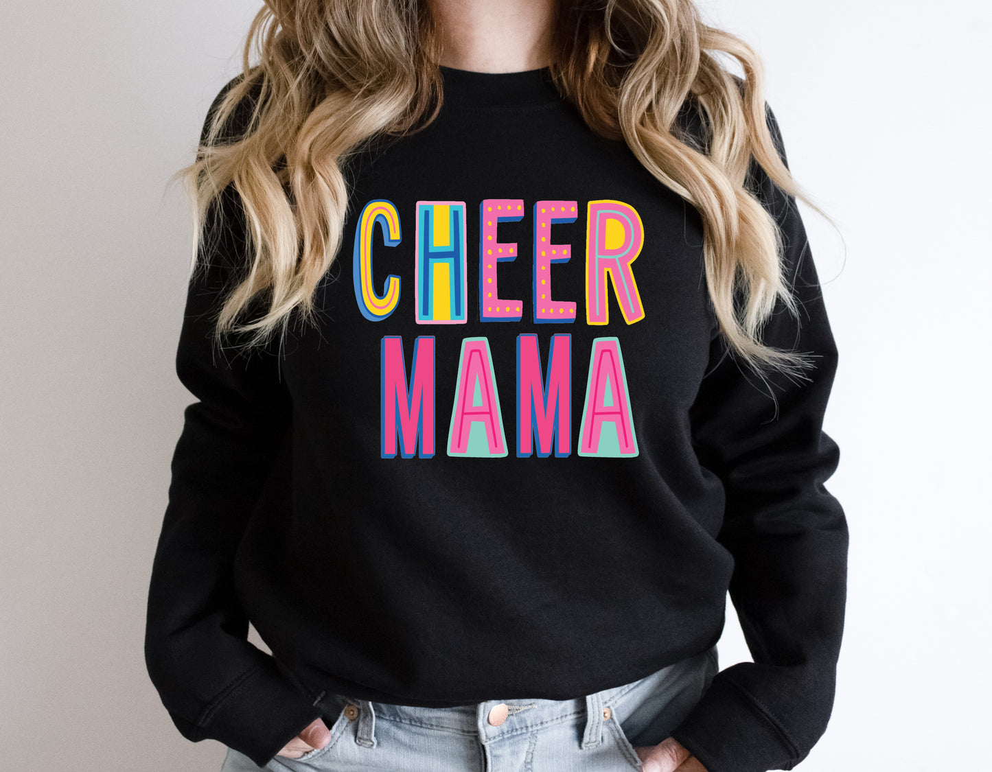 Cheer Mama  Colorful Graphic Tee