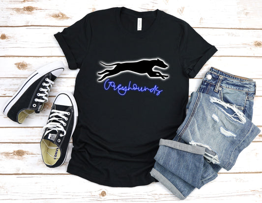 Greyhounds Neon Mascot Graphic Tee - DTG ONLY