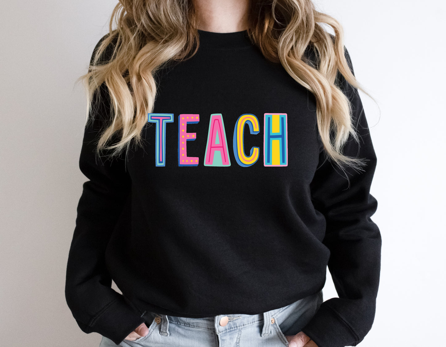 Teach Colorful Graphic Tee