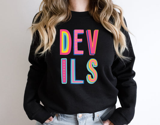 Devils Colorful Graphic Tee
