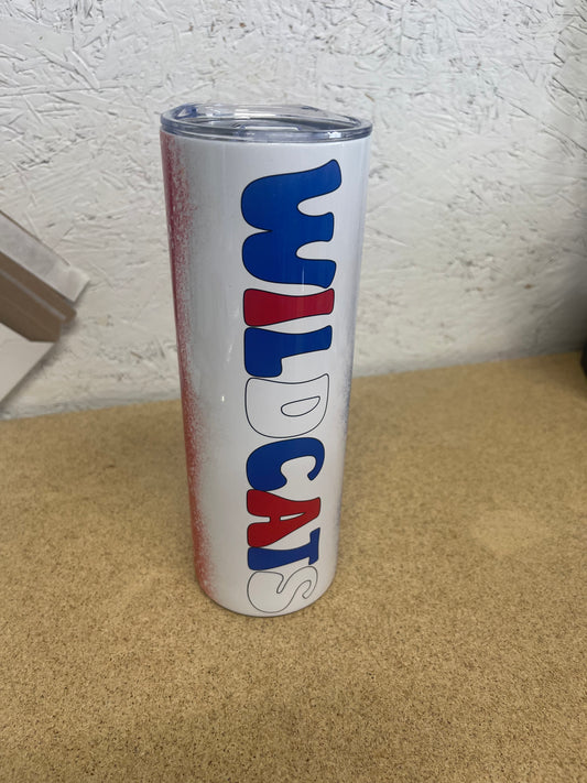 Wildcats Completed 20oz Skinny Tumbler