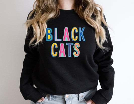 Blackcats  Colorful Graphic Tee