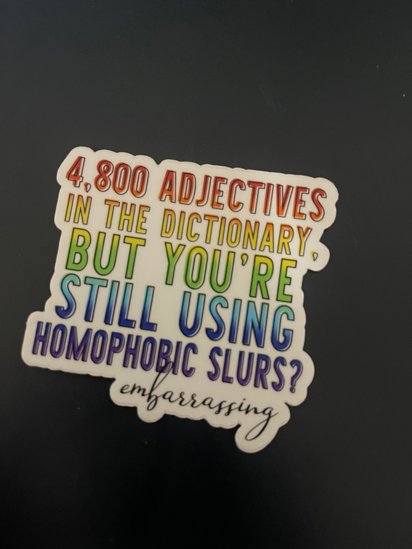 4800 adjectives Cut Sticker