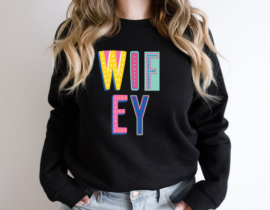 Wifey Colorful Graphic Tee