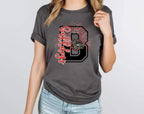 Bulldogs B Red Splatter DTF Transfer - Merch Girls