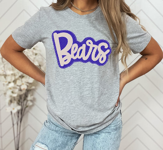 Bears Faux Applique Graphic Tee