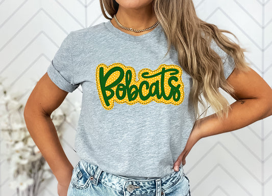 Bobcats Faux Applique Graphic Tee