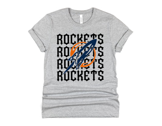 Rockets Repeating Mascot Graphic Tee