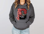 Bulldogs B Red Checkered DTF Transfer - Merch Girls