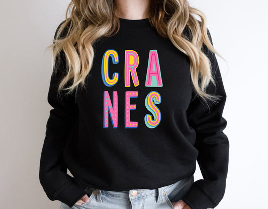 Cranes Colorful Graphic Tee
