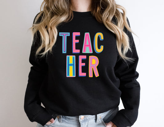 Teacher Colorful Graphic Tee