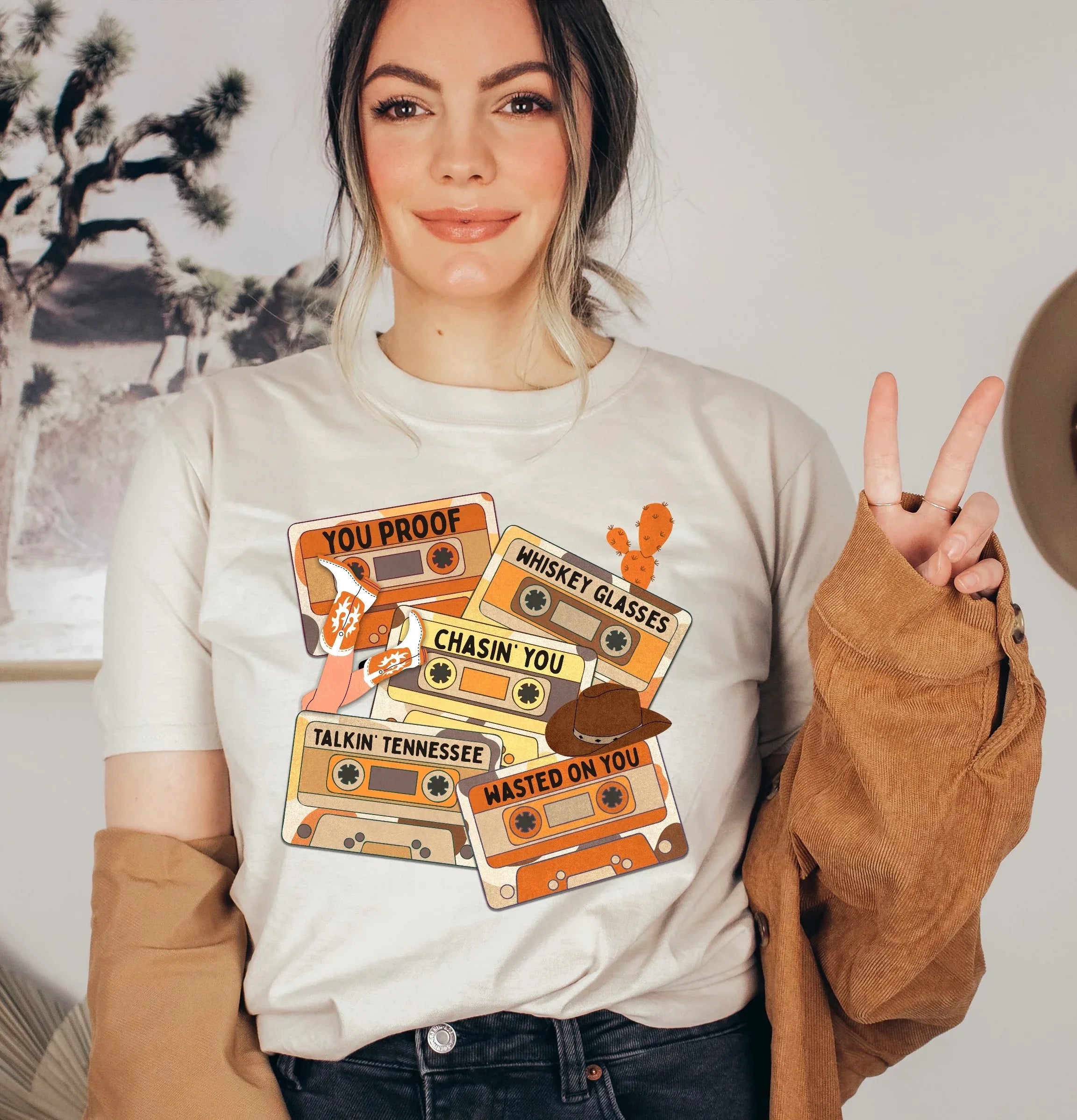 Country Cassette Tape Graphic Tee - Merch Girls