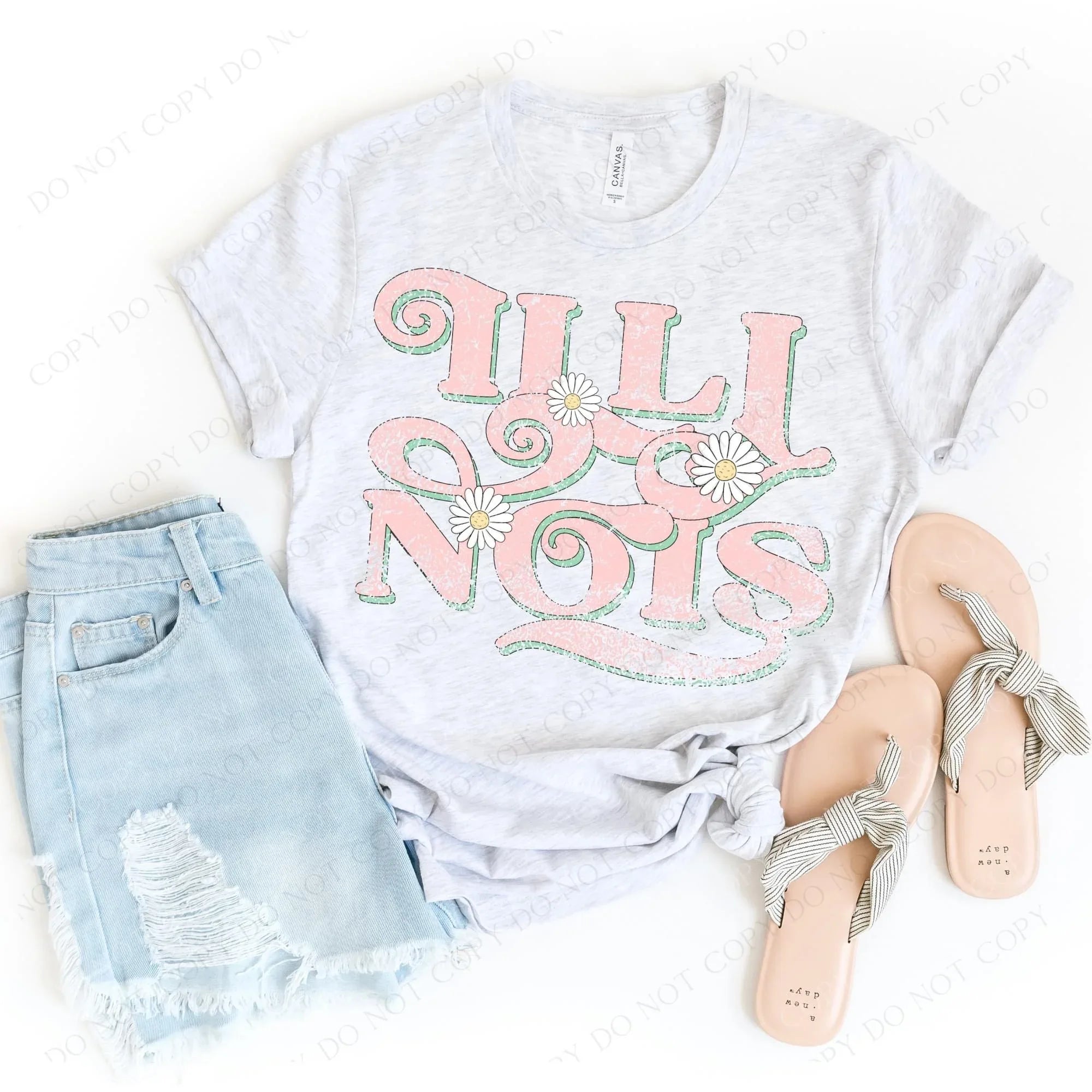 Illinois Floral Graphic Tee - Merch Girls