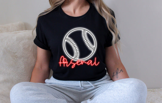 Arsenal Neon Mascot Graphic Tee - DTG ONLY