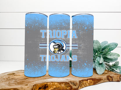 Triopia Trojans Completed 20oz Skinny Tumbler