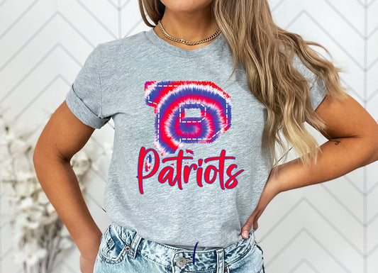 Patriots Faux Embroidery Graphic Tee