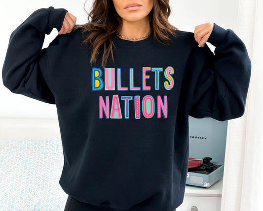 Bullets Nation Colorful Graphic Tee