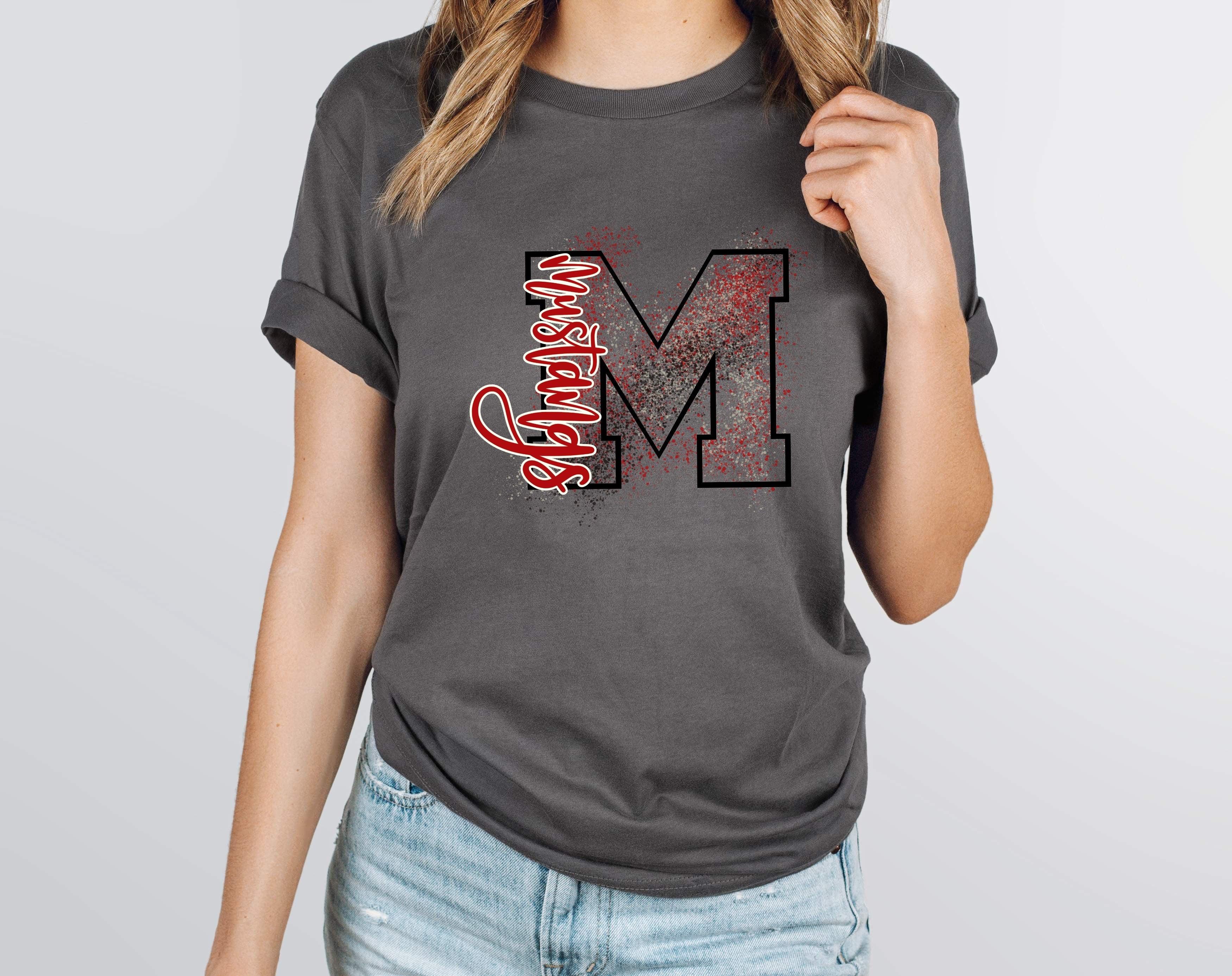 Mustangs Red All Of Over Splatter DTF Transfer - Merch Girls