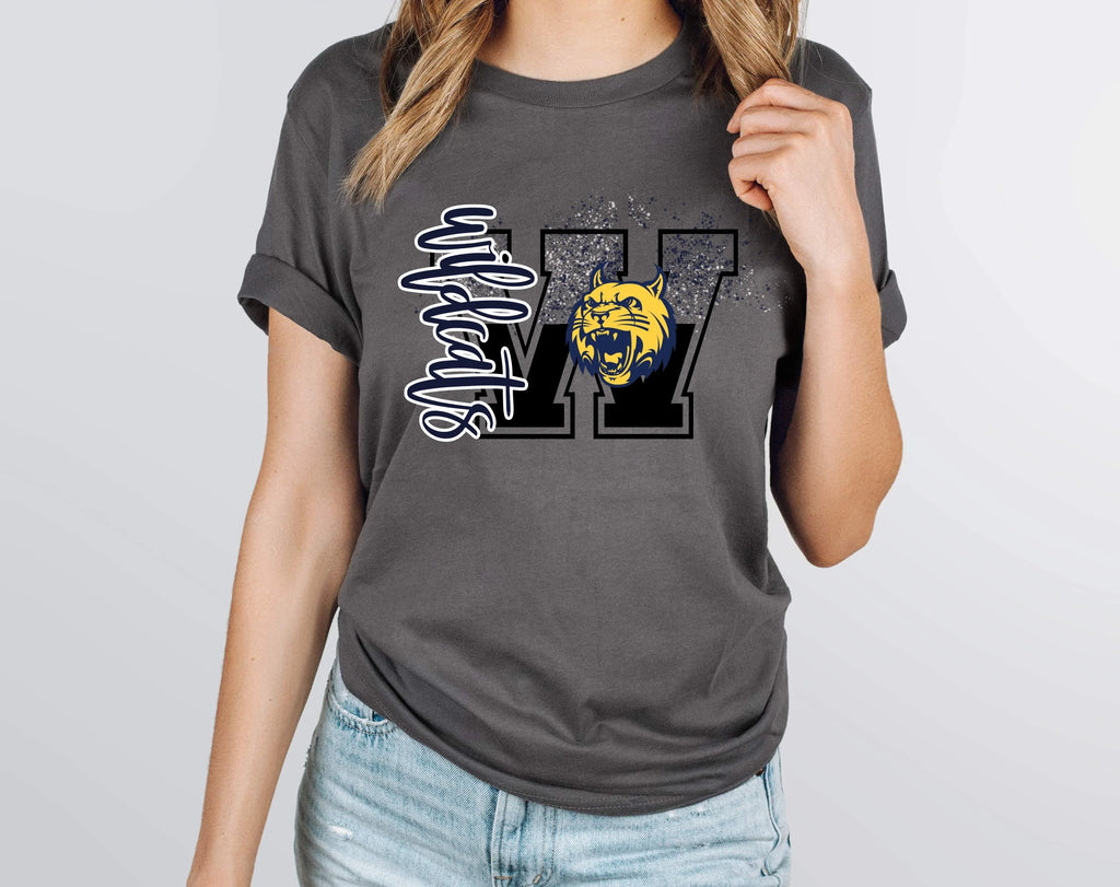 Wildcats Navy Splatter DTF Transfer - Merch Girls