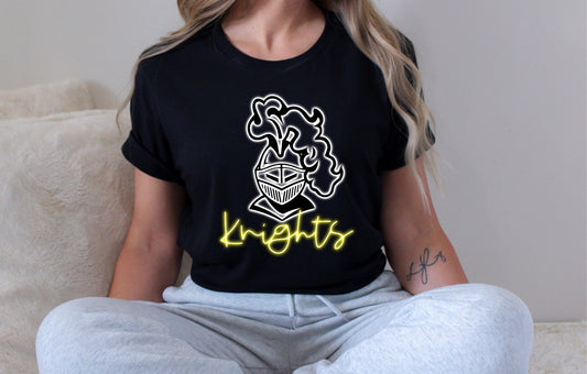 Knights Neon Mascot Graphic Tee - DTG ONLY