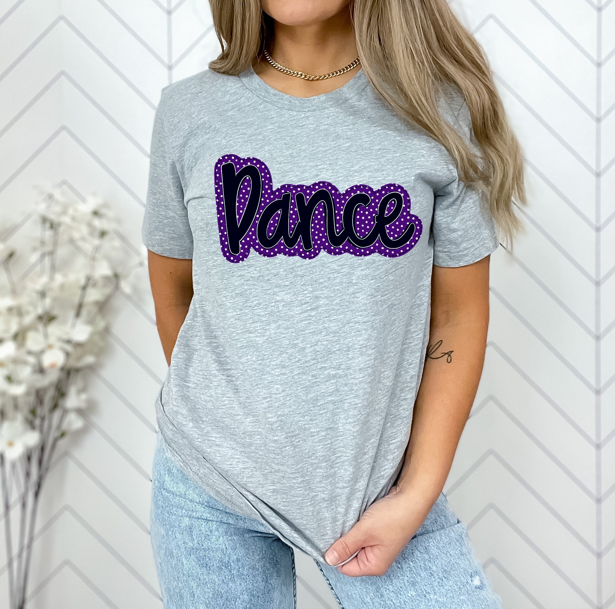 Dance Faux Applique Graphic Tee