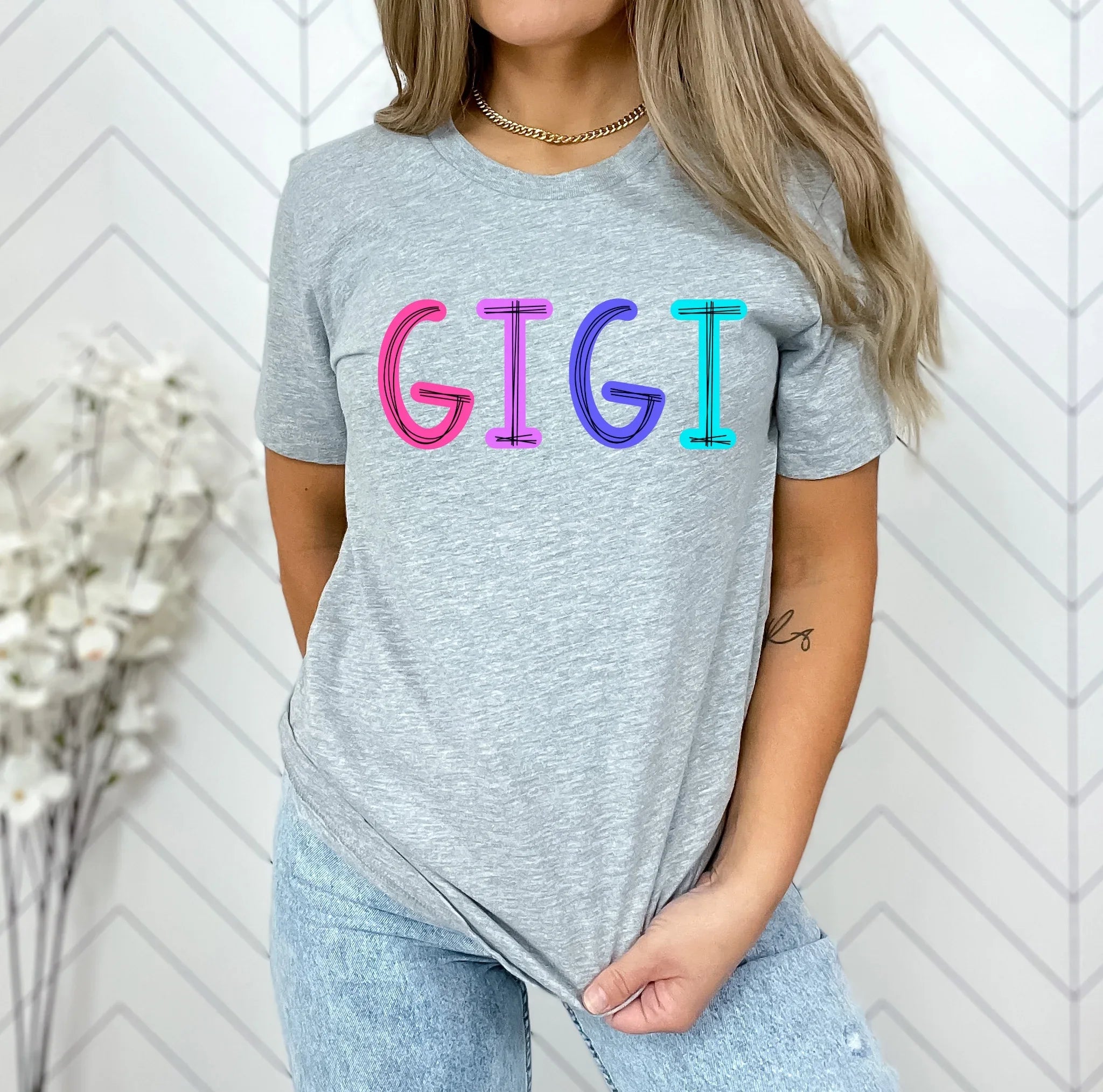 Gigi Scribble Doodle Graphic Tee - Merch Girls