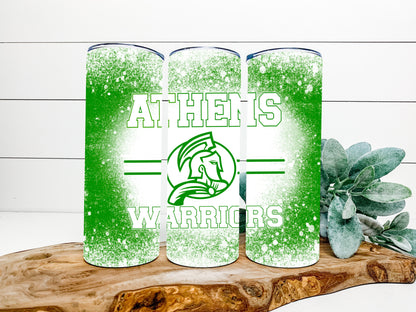 Athens Warriors Completed 20oz Skinny Tumbler