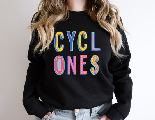 Cyclones Colorful Graphic Tee