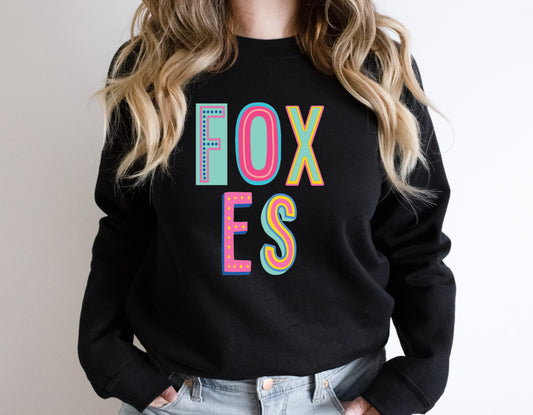 Foxes Colorful Graphic Tee