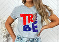 Tribe Red and Navy Lightning Bolt Graphic Tee - Merch Girls
