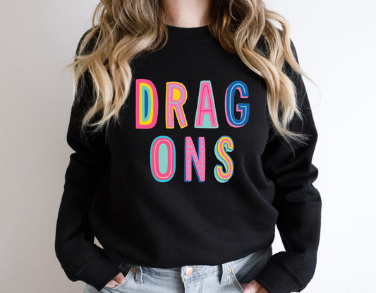 Dragons Colorful Graphic Tee