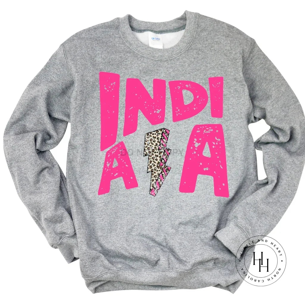 Indiana Hot Pink Lightning Bolt Graphic Tee - Merch Girls