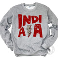 Indiana Red Lightning Bolt Graphic Tee - Merch Girls
