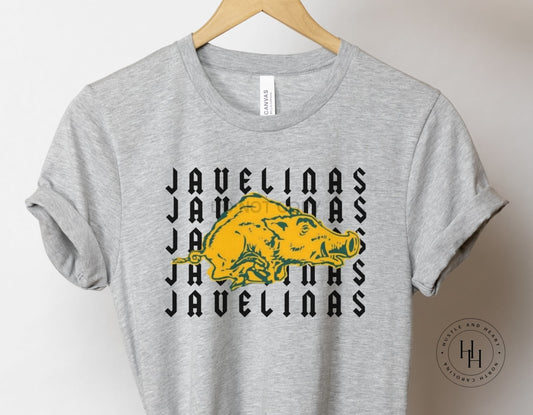 Javelinas Repeating Mascot Graphic Tee Youth Small / Unisex Shirt