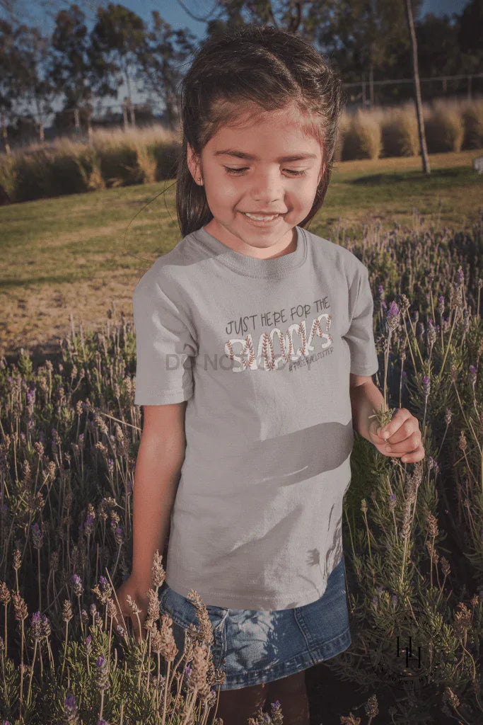 Just Here for the Snacks #baseballsister Graphic Tee - Merch Girls