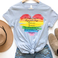 Kindness Pride Rainbow Heart Graphic Tee - Merch Girls