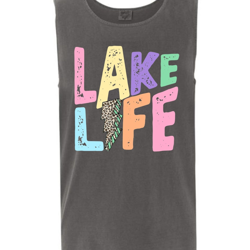 Lake Life Comfort Color Tank Graphic Tee