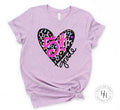 Leopard Heart- 5th Grade Graphic Tee - Merch Girls