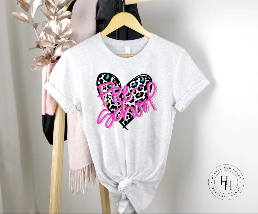 Leopard Heart- Pre School Graphic Tee - Merch Girls