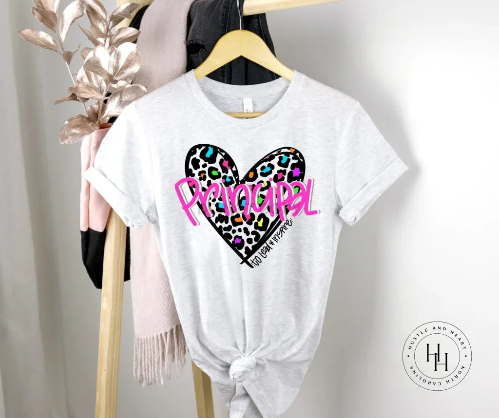 Leopard Heart- Principal Graphic Tee - Merch Girls