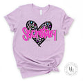 Leopard Heart- Secretary Graphic Tee - Merch Girls