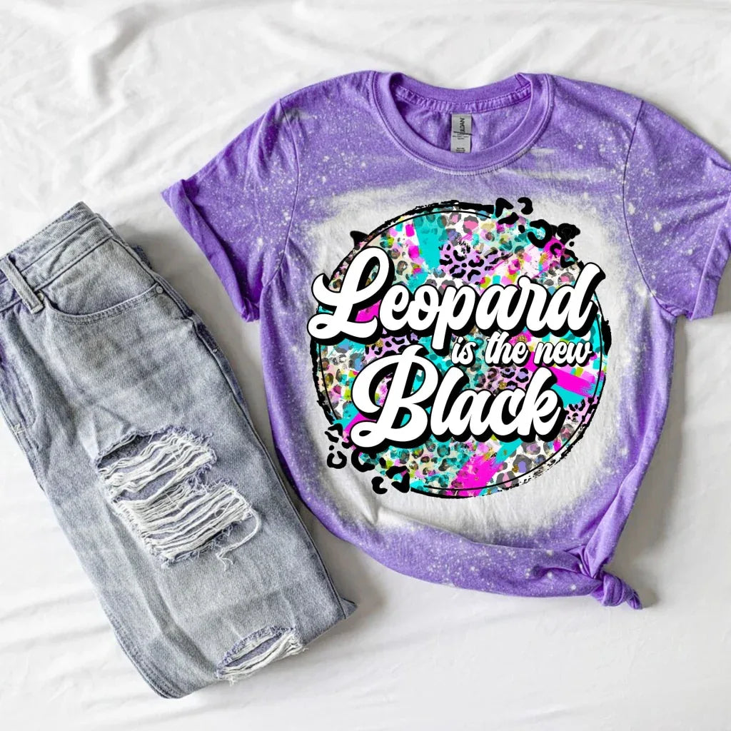 Leopard Is The New Black Bleach Graphic Tee - Merch Girls
