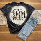 Leopard Vine Monogram Graphic Tee - Merch Girls