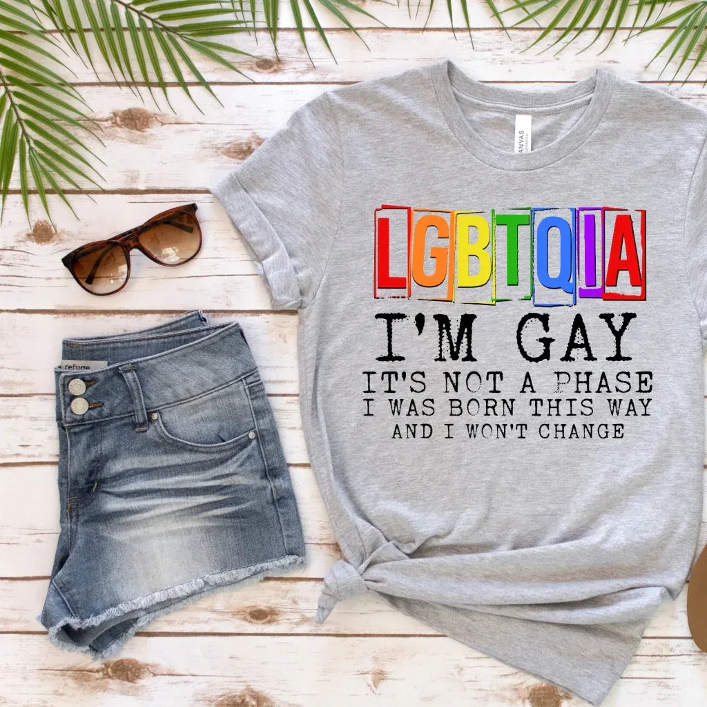 LGBTQIA I'm Gay Pride Graphic Tee - Merch Girls